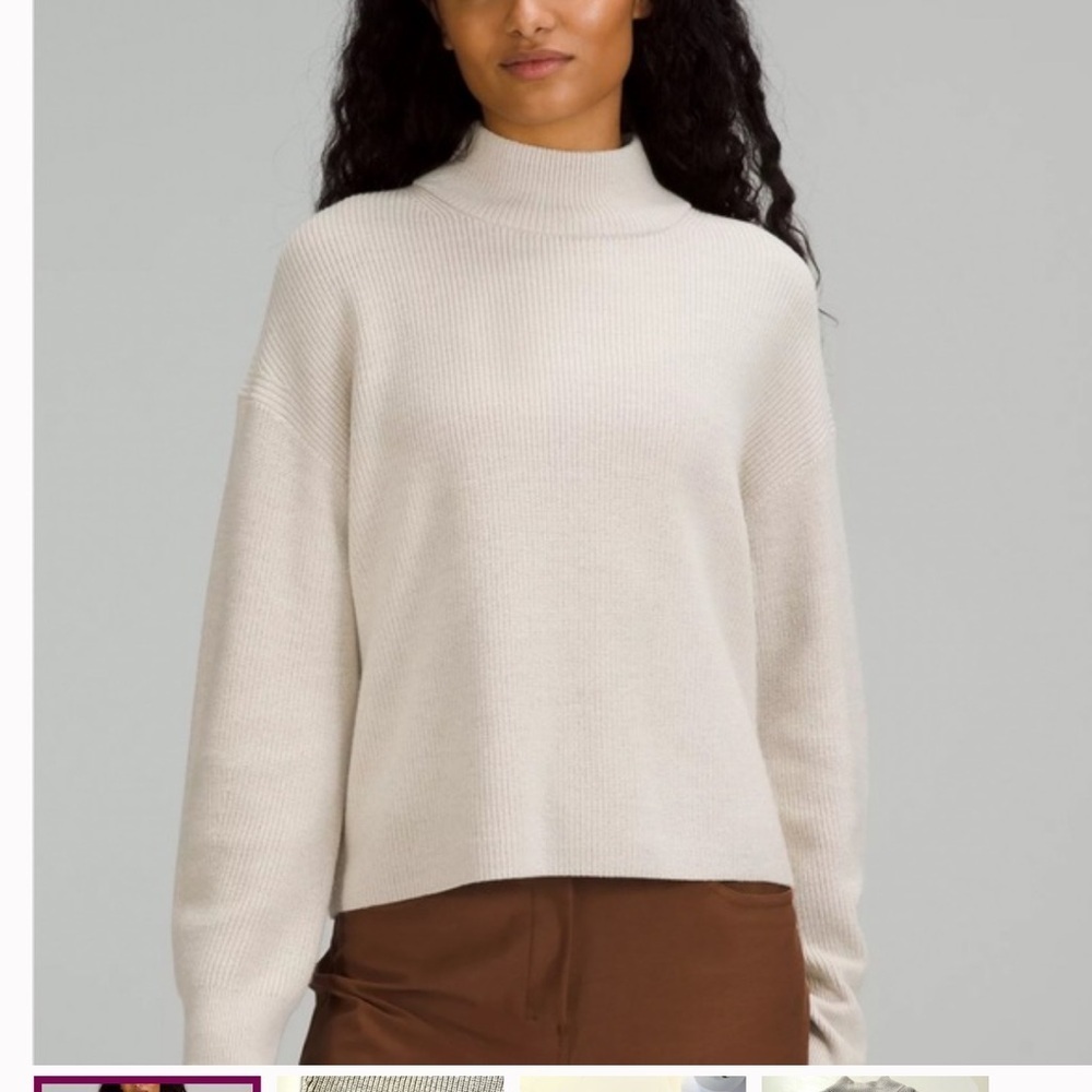 Lululemon Merino Ribbed Turtleneck Sweater size 12